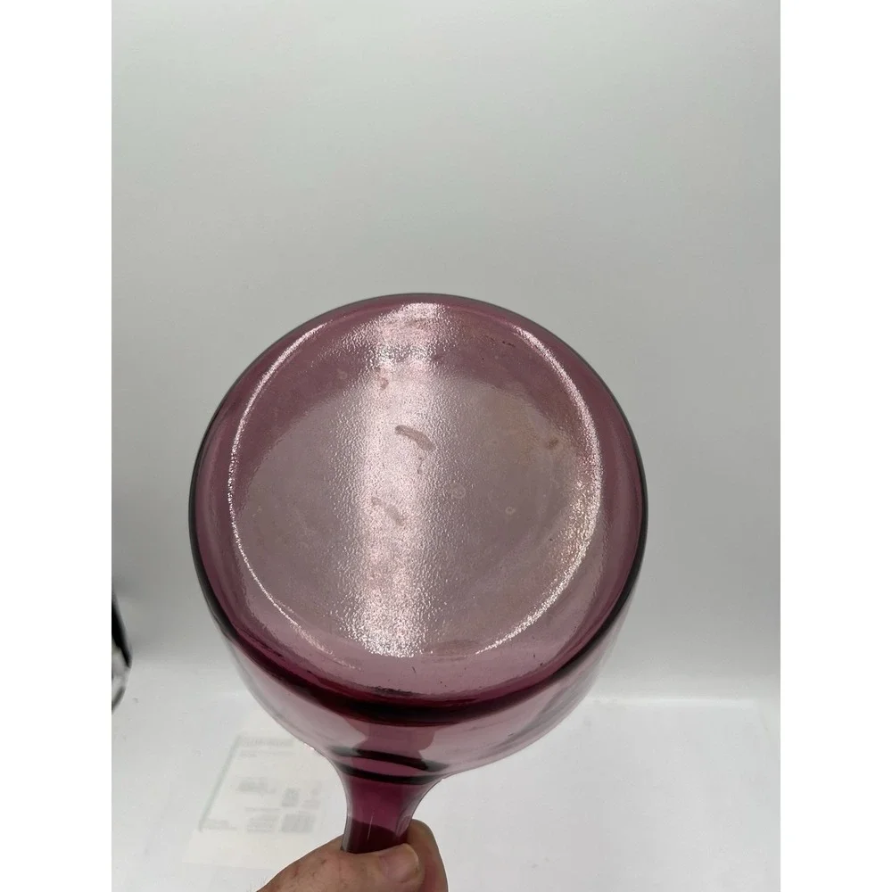 Vintage Visions Cranberry 1.5L Glass Saucepan Pot w Lid Made in USA
